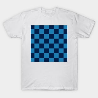 Checked pattern - blue checkerboard T-Shirt